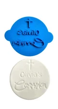 First communion Cross Cookie Stamp Fondant Embosser Christening Cookie personali