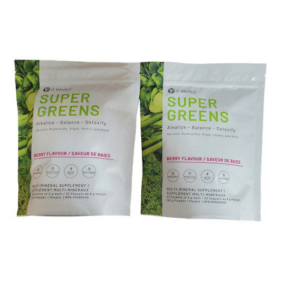 It Works! Super Greens Berry (2 Packs of 30 Servings each) - New - Exp. 9/2027