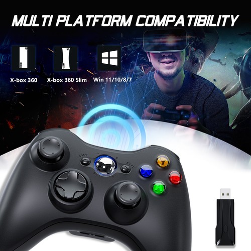 Wireless Controller For Microsoft Xbox 360 360/Slim Windows 8 10 PC Game 2.4GHz - Picture 4 of 24
