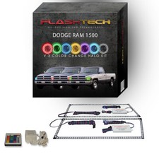 Rgb Angel Eye Led Halo Kit With Ir Remote For 94-02 Dodge Ram 1500 Headlights