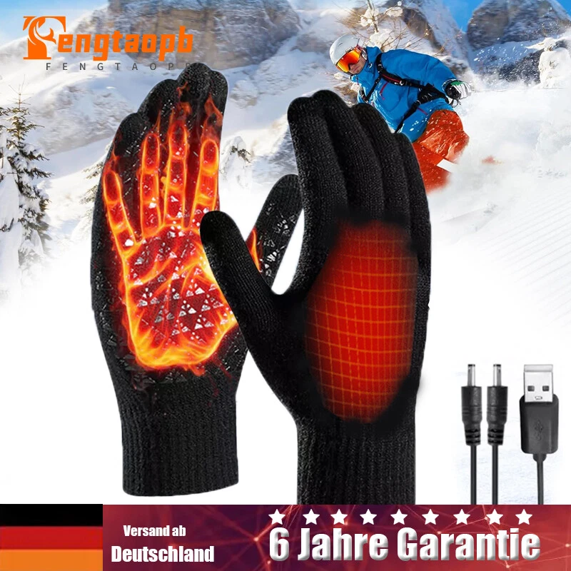 MARKENLOS Elektrisch Beheizbare Handschuhe Wiederaufladbar Berührbar Auf Dem Bildschirm DE