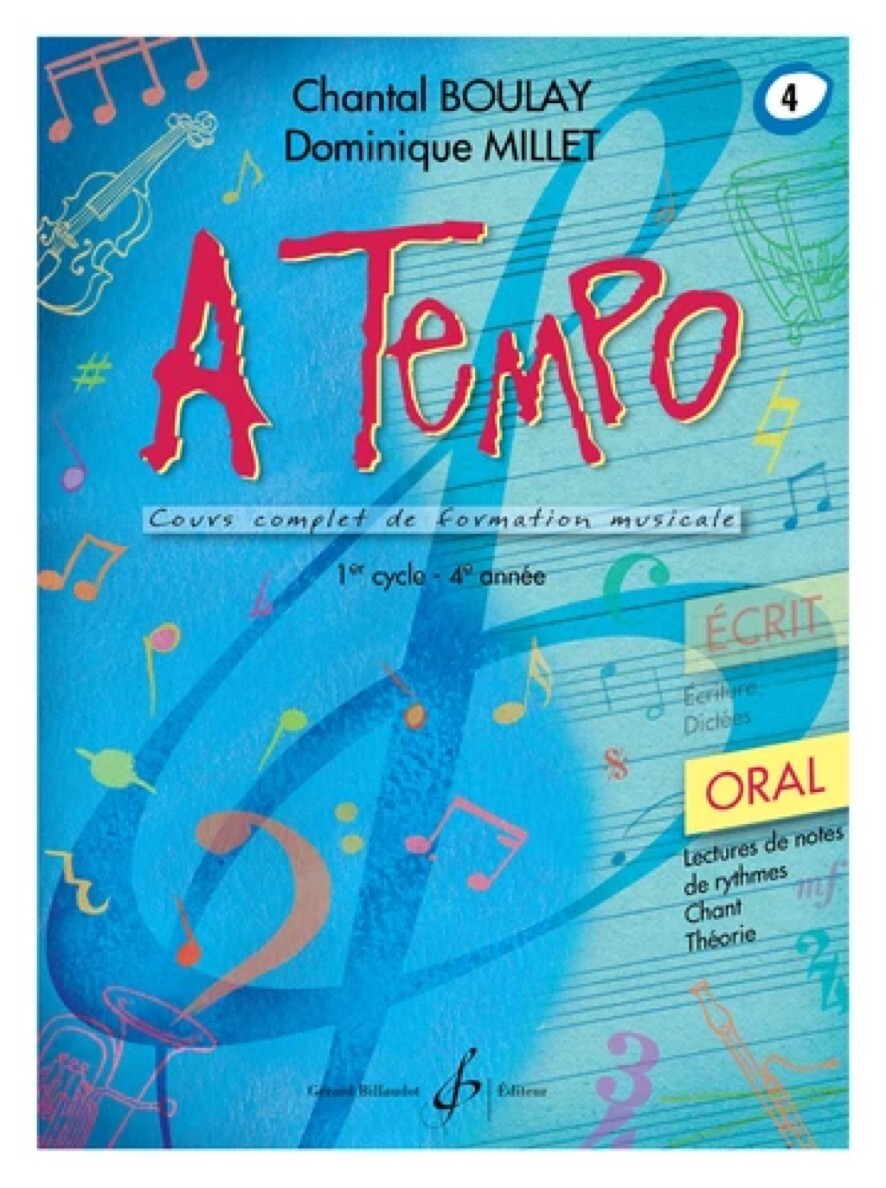 Livre Chantal Boulay A Tempo Vol 4 pour cours de solfege au conservatoire