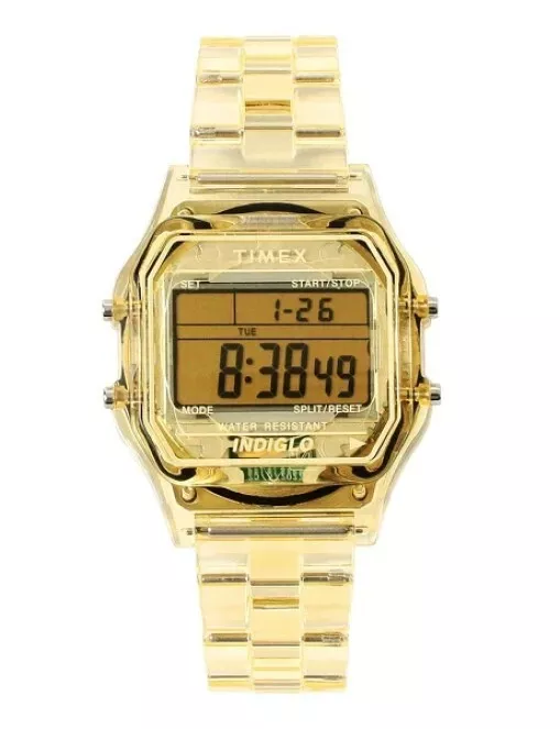 TIMEX × BEAMS BOY / Clear Yellow Classic Digital Watch Japan New