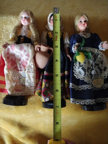 Eros Souvenir Dolls: Rimini 43, Piacenza 128, Lago Di Garda 87 Vintage Italy - Picture 18 of 18