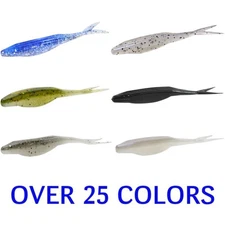 Zoom Super Fluke Jr Model 056 Soft Bait Plastic Lure 4" 10 Pack