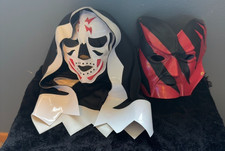 Lot of 2 Replica Wrestling Masks Kane and La Parka