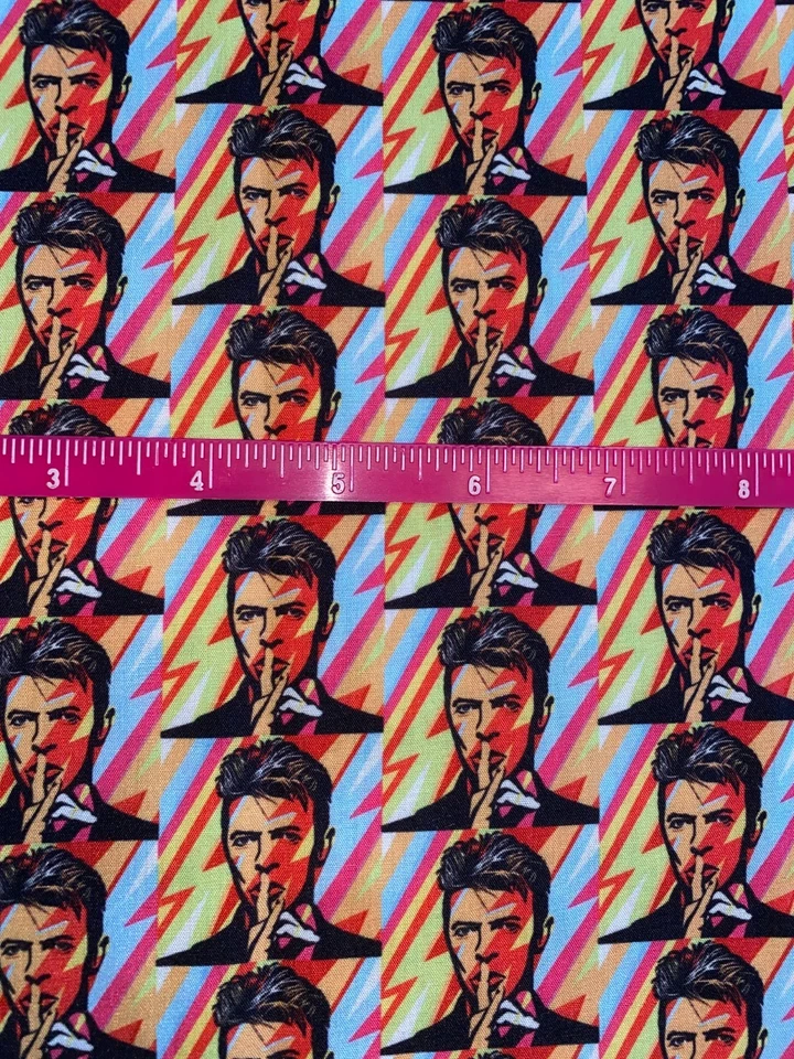 1/2 Yard DAVID BOWIE Polyester Blended Fabric 18" X 44" NEW 7.5 Limited - Image 2 of 3