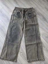 Wide leg distressed dirty wash the ragged priest wide jeans