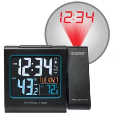 La Crosse Projection Alarm Clock Atomic Digital Color Display w/ Outdoor Sensor