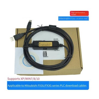 FX-USB-AW Cable for   FX3U PLC Programming Data Transfer Black *lm