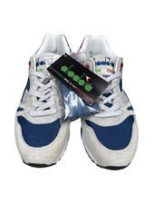 Diadora S8000 Hecho en Italia Gris Rojo Blanco Azul - Para hombres Talla 6.5 - NUEVO con CAJA