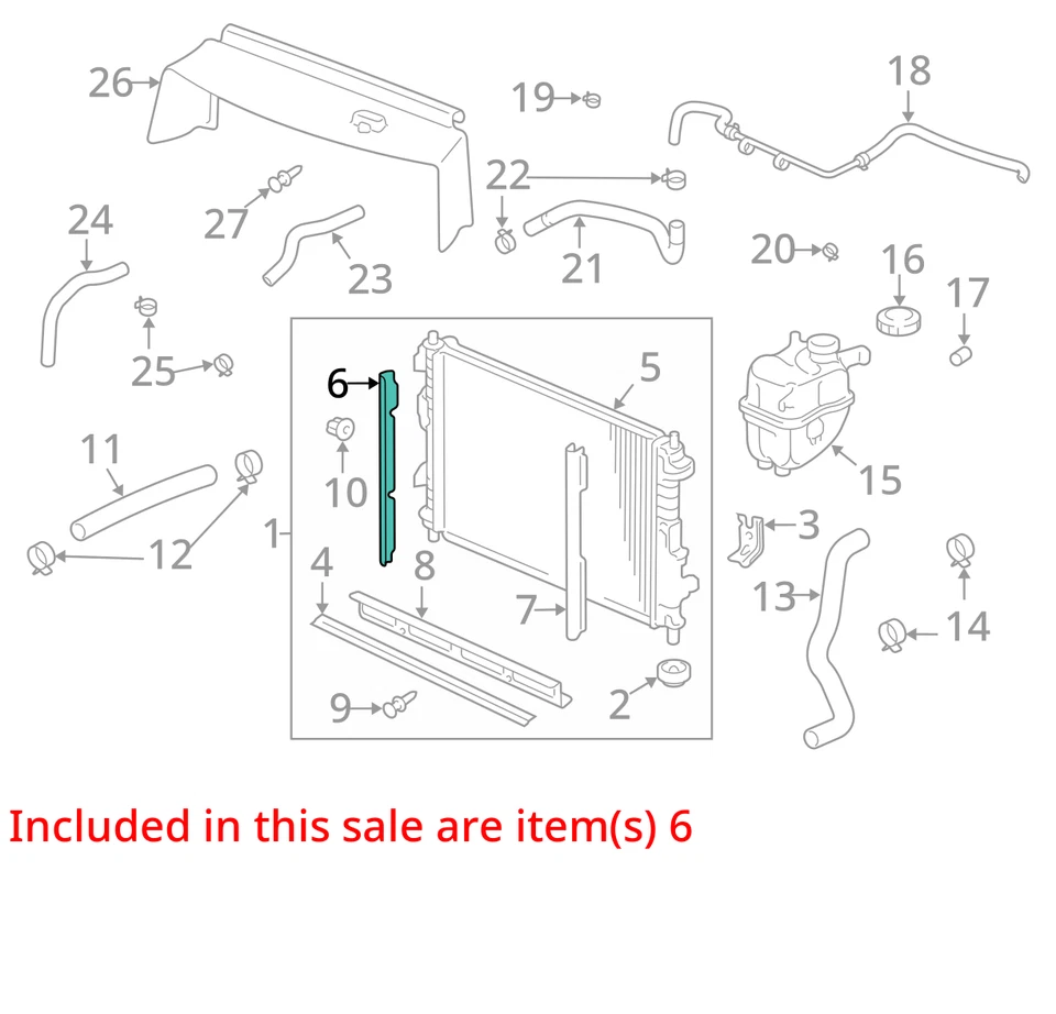 适合 2002 - 2007 年 SATURN VUE SEAL 通用 RAD 应用程序 22664732 - 全新原始设备制造商 — 第 2/3 张图片