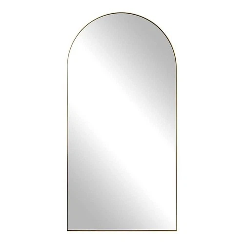 Uttermost Crosley Stainless Steel and MDF Arch Mirror in Antique Brass - Picture 1 of 6