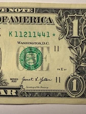 Star Note One Dollar Bill Five Of A Kind 1s Two Pairs Of 1s District 11 Fancy $1