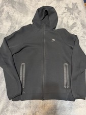 Nike Tech Hoodie Jacket Mens Medium Black Fleece Windrunner Full Zip FB7921-010