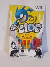 De Blob Instruction Manual + PlayTHQ Insert for Nintendo Wii (2008 THQ) -...