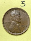 1913 LINCOLN WHEAT CENT,  high condition coin, XF-AU #3