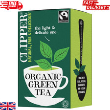Clipper Organic Pure Green Tea Bags Box of 40 Teabags Organic Tea UK 0.08 per strip