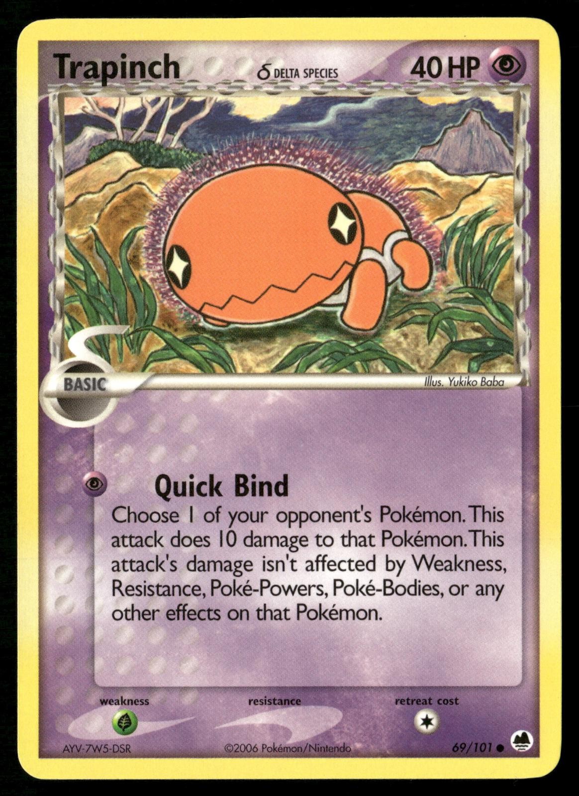 Pokemon Trapinch Dragon Frontiers 69/101 Common Lightly Played