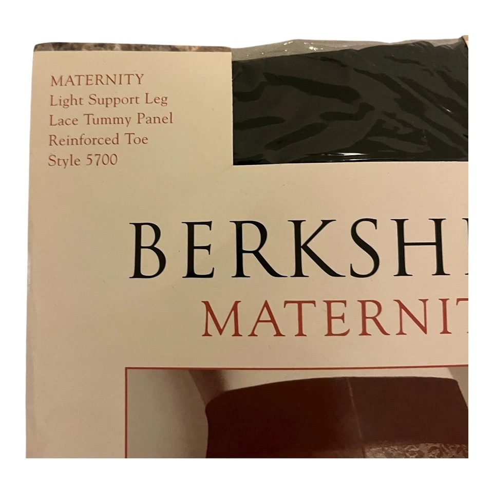 Berkshire Maternidad Soporte Ligero Pantimedias Nylon Encaje Control Top Negro C Nuevo Foto 4 de 4