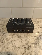 Blucoil Portable 4 Channel  Headphone Amplifier w/ 1/4" & 3.5MM No Power Cord