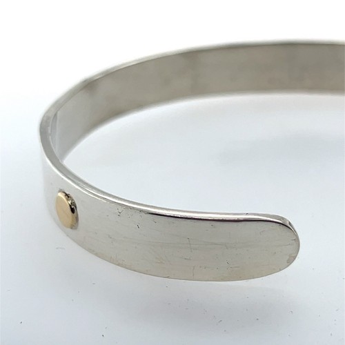 Custom Silber & 14k Gold SCREWTOP Armreif Armband - 8,25 polierte Optik• - Bild 3 von 6