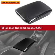 Carbon Fiber Interior Center Armrest Box Cover Trim For Jeep Grand Cherokee2022+