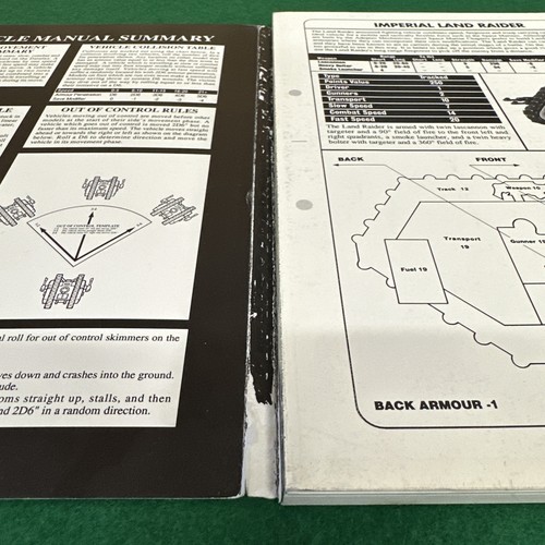 WARHAMMER 40K VEHICLE MANUAL GAMES WORKSHOP RULEBOOK BOOK TEMPLATE ROGUE ERA π‘ - Picture 6 of 20