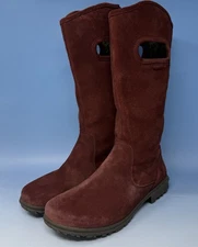 BOGS Womens Pull On Boots Betty Tall Waterproof Leather Suede Sz 9.5 M *Read*