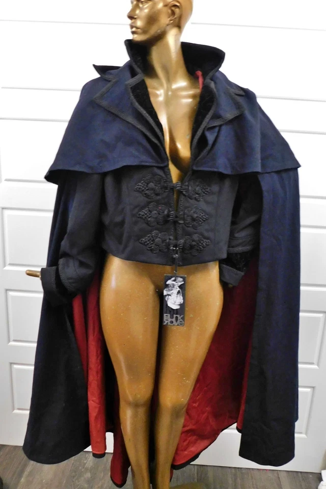 ABRIGO CAPA PUNK RAVE LESTAT VICTORIANO GÓTICO VAMPIRO Y-709 $220rt talla 3XL NUEVO CON ETIQUETAS Foto 2 de 4