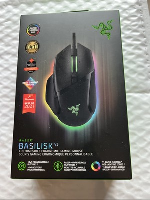 Razer Basilisk V3 Customizable Ergonomic Wired PC Gaming Mouse Fast Chroma RGB
