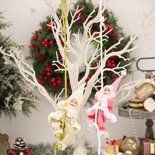 Christmas Tree Pendant Ornament Novelty Climbing Santa on Rope Claus  