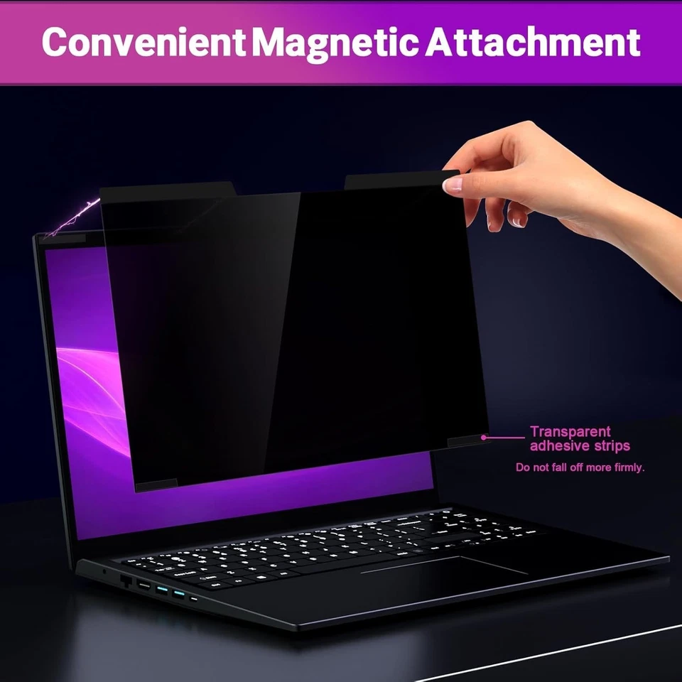 Magnetic Laptop Privacy Screen 14" 16:10 Monitor Blue Light Filter Anti-Glare - Image 3 of 4