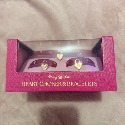 Honey Birdette Heart Choker and Bracelets