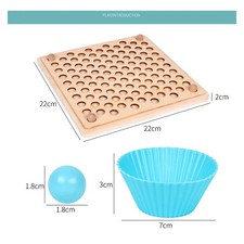 Wooden Beads Game Montessori Educational Clip Ball Puzzle Kids Toy