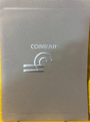 Grey Conrail Railroad FOLDER with Conrail logo print outs inside
