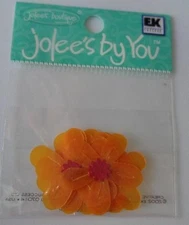 Jolee's by You Orange Plumeria Flowers Embellishments Scrapbooking Cards