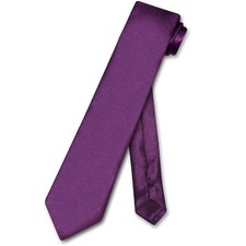 Biagio Boys NeckTie Solid EGGPLANT PURPLE Color Youth Neck Tie