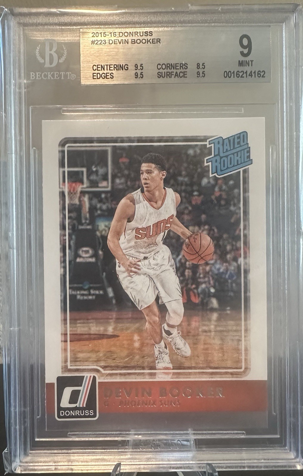2015-16 Panini Donruss Devin Booker Rated Rookie #223 BGS 9 Phoenix Suns