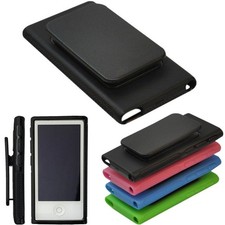 for Apple iPod Nano 7 Case, Belt Clip TPU Rubber Gel Soft Skin Case Cover for Ap