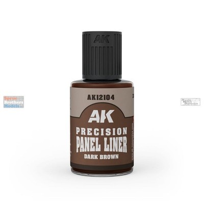 AKI012104 AK Interactive Precision Panel Liner - Dark Brown 30ml