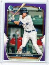 * PEYTON GRAHAM * 2023 1ST BOWMAN CHROME PURPLE REFRACTOR RC # 250
