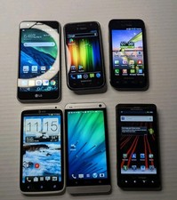 6 Phone Lot HTC One Samsung Galaxy LG Motorola Droid Mixed Carriers