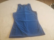 Ralph Lauren Blue  Medium Halter Style, Racer Back. Zipper, Lined Polyester Top