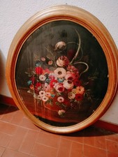 2 Quadri ovali dipinti ad olio su tela natura morta Vendo anche separatamente 
