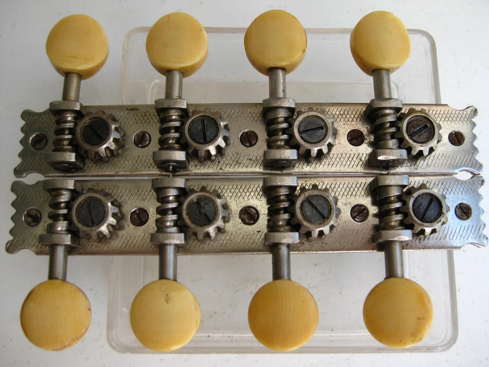 Vintage 1920's Martin Lyra Bruno Gibson Mandolin Tuners Set for Project Upgrade - Image 2 of 4