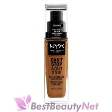NYX Can't Stop Won't Stop Foundation CSWSF15.5 Cinnamon 1oz / 30ml