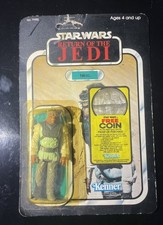VINTAGE KENNER STAR WARS 1983 ROTJ NIKTO MOC 77 BACK UNPUNCHED FETT COIN STICKER