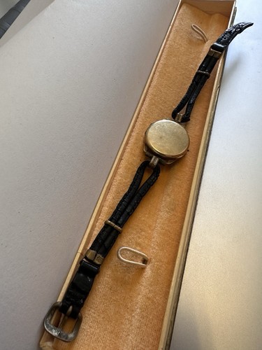 antike Schweizer Damenarmbanduhr mechanisch 585er Rotgold - Bild 3 von 6
