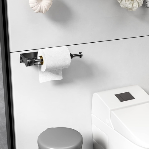 Paper Towel Holder Under Cabinet, Single Hand Operable Wall Mount with Damping E - Picture 5 of 7